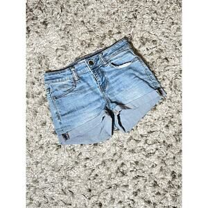 Bullhead High Rise Button Denim Shorts Womens Size 25